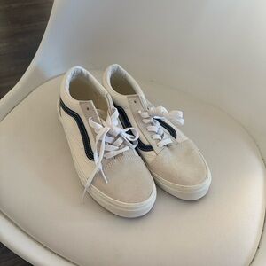 Vans Classic White Sneakers with Black Accent